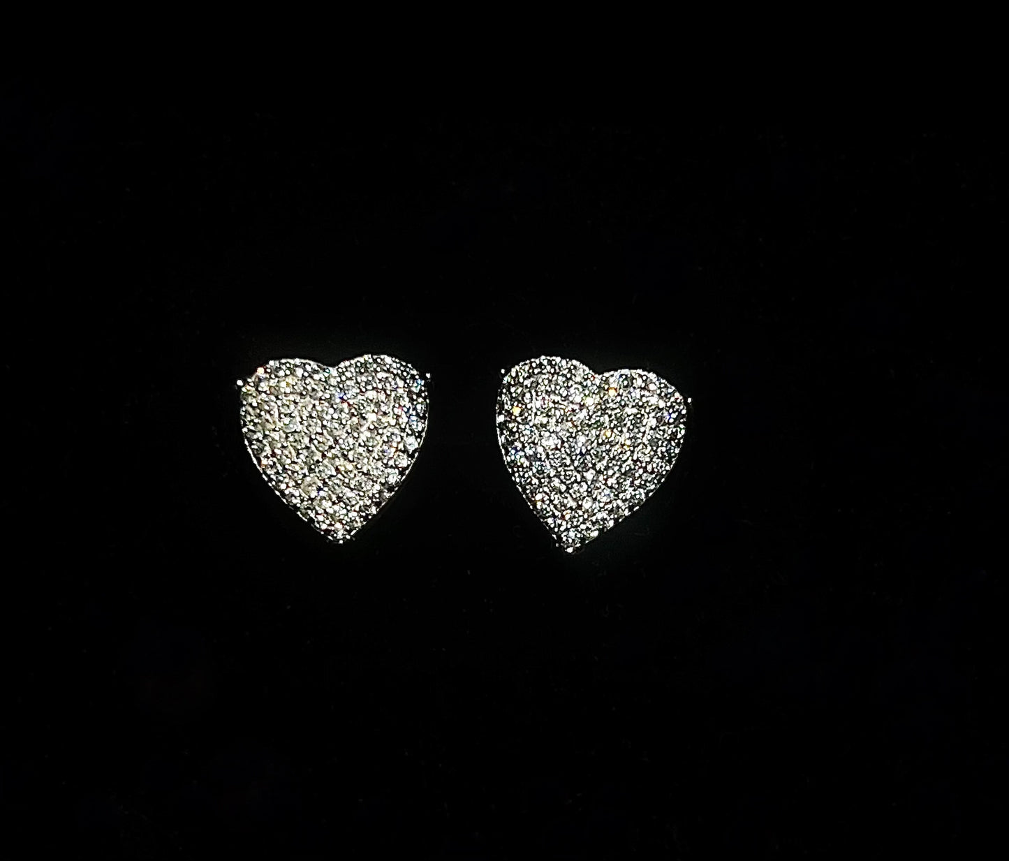 Mini Diamond Heart Earrings